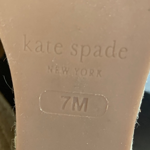 Kate Spade Toby Tan Suede Wedge Sandals. - Picture 9 of 10